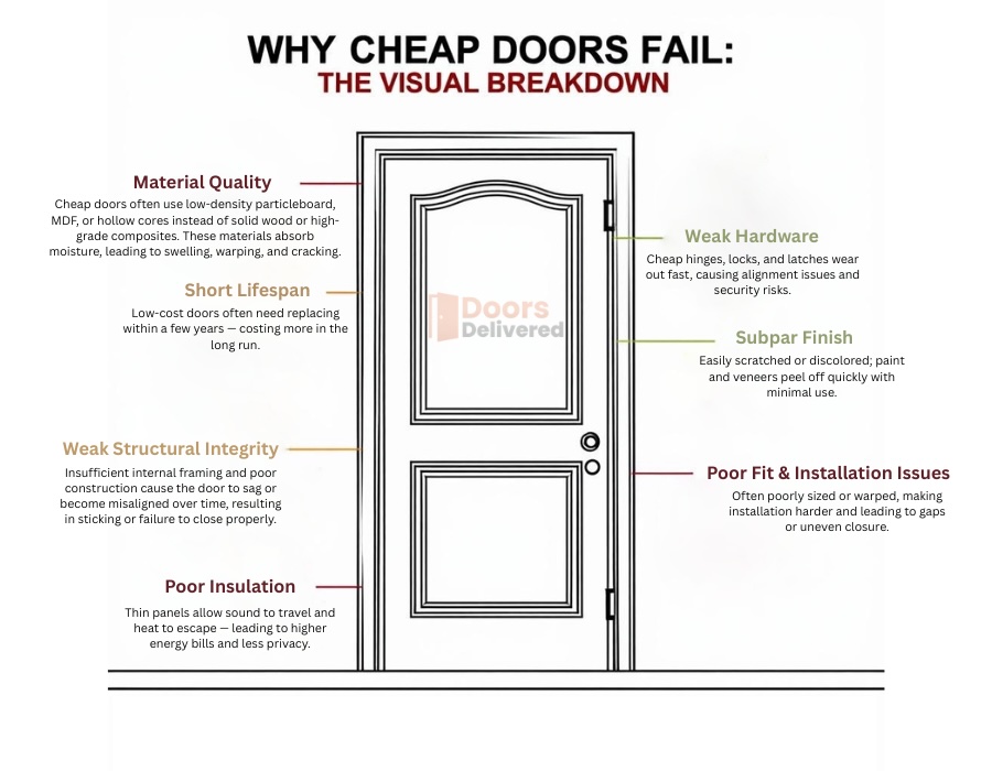This Is How Much UK Homeowners Waste Every Year on Cheap, Poorly Fitted Internal Doors 3 why cheap doors fail infographic